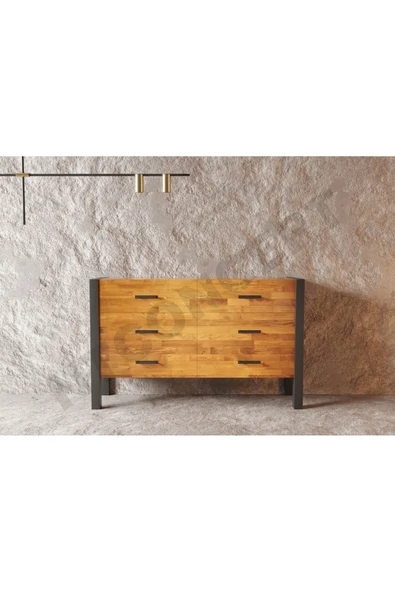 NT Concept Çekmeceli Masif Ahşap Konsol(Uzunluk: 80cm-Yükseklik:90 cm -Derinlik:41 cm) ürün görseli 1