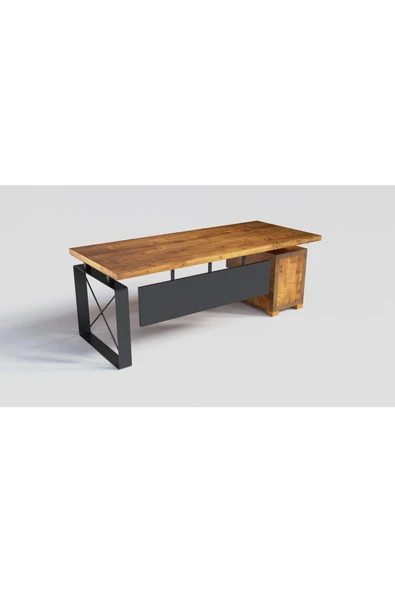 NT Concept Ntconcept Doğal Ahşap Ofis Masası(85cm-140cm) ürün görseli 1