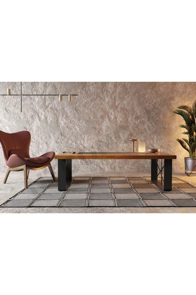 NT Concept Ntconcept Rona Masif Ahşap Sehpa(75cm-160cm-h44cm) ürün görseli 1