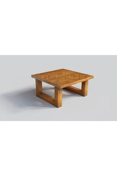 NT Concept Ntconcept Fer Masif Ahşap Sehpa(100cm-100cm-h44cm) ürün görseli 1