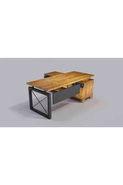 NT Concept Ntconcept Doğal Ağaç Modüllü Ofis Masası(85cm-220cm+modül) ürün görseli 1
