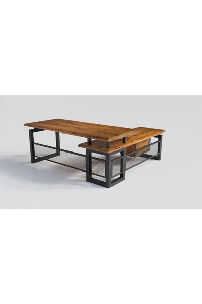 NT Concept Ntconcept Doğal Ağaç Modüllü Ofis Masası(100cm-260cm+modül) ürün görseli 1