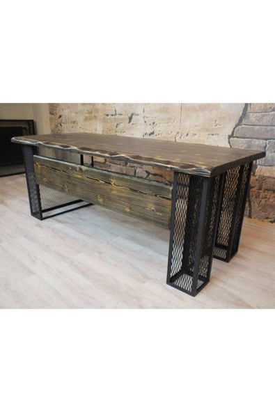 NT Concept Masif Ağaç Ofis Ve Çalışma Masası(85cm-220cm) ürün görseli 1