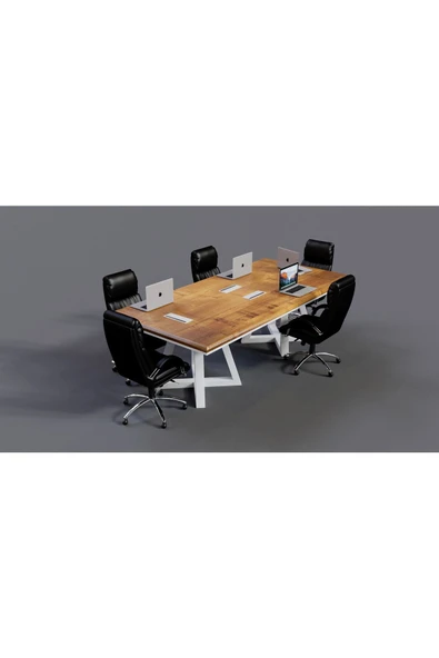 NT Concept Ntconcept Doğal Ağaç Toplantı Masası(100cm-280cm) ürün görseli 1