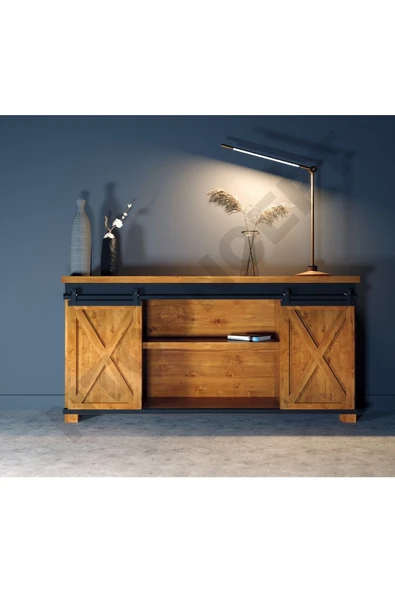 NT Concept Ntconcept Aves Masif Ağaç Ray Kapak Konsol(200cm) ürün görseli 1