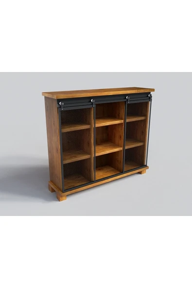 NT Concept Doğal Ağaç Ofis Kitaplık 180cm-h120cm-41cm ürün görseli 1