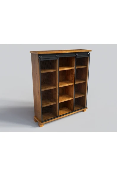NT Concept Ntconcept Doğal Ağaç Dolap-kitaplık(160cm-h180cm-41cm) ürün görseli 1