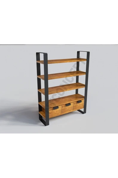 NT Concept Ntconcept Lomi Masif Ağaç Kitaplık-vitrin(en 80cm) ürün görseli 1