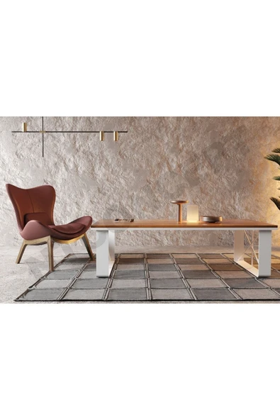 NT Concept Kue Masif Ahşap Sehpa(75cm-180cm-h44cm) ürün görseli 1