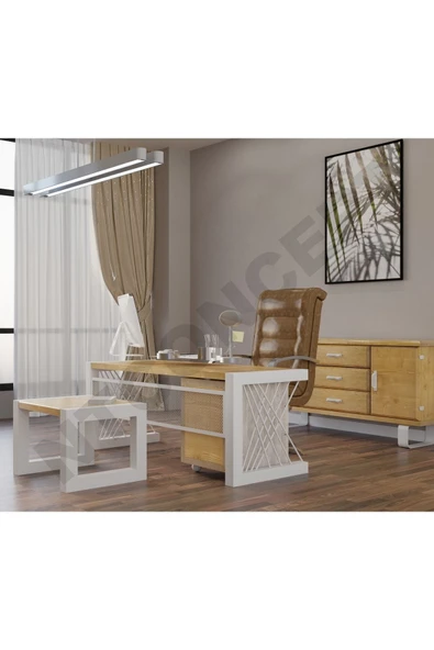 NT Concept Rose Doğal Ahşap Dörtlü Ofis ve Çalışma Odası Takımı-220'lık Takım ürün görseli 1