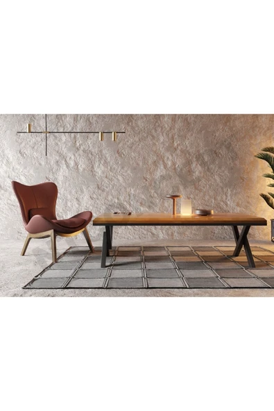 NT Concept Ntconcept Pue Masif Ahşap Sehpa(75cm-100cm-h44cm) ürün görseli 1