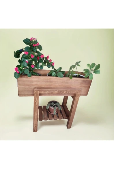 NTCollection NTConcept Doğal Ahşap Masif Bahçe Balkon Saksılık ürün görseli 1