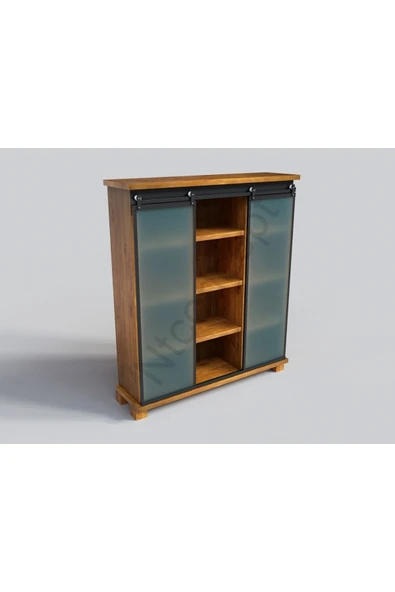 NT Concept Doğal Ağaç Ofis Kitaplık 200cm-h180cm-41cm ürün görseli 1