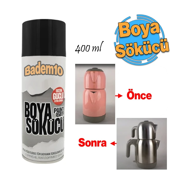 Extra Güçlü Boya Cila Sökücü Temizleyici Kaldırıcı Sprey 400 ml Tahta Metal Cam Seramik Beton Yüzey ürün görseli 1