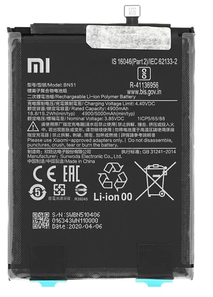 Xiaomi Redmi 8 - BN 51 - Uyumlu Batarya Pil Sıfır Orijinal ürün görseli 1