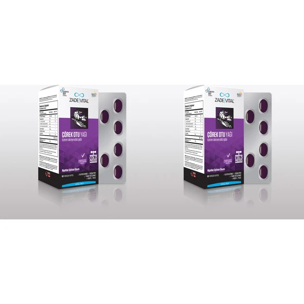Zade Vital Çörek Otu Yağı 1800 Mg 60 Kapsül 2'li Paket ürün görseli 1