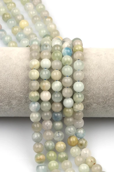 Akuamarin-Heliodor Doğaltaş Dizi 8 mm Küre Kesim ürün görseli 1
