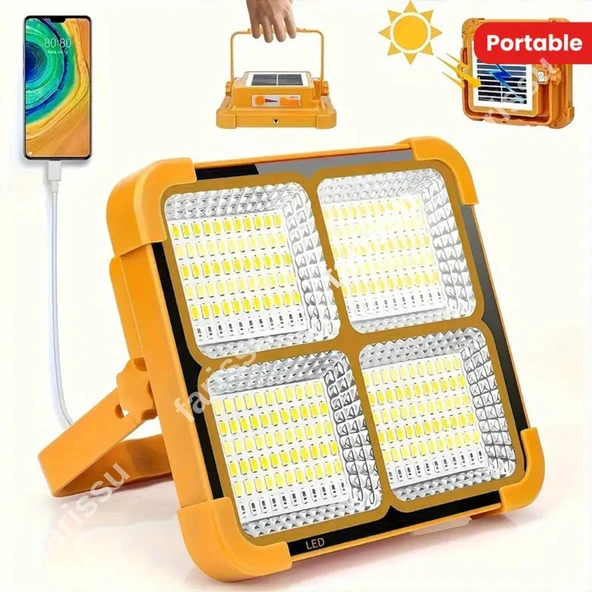 Solar panelli çakar özellikli dış mekan aydınlatmasına uygun projektör ürün görseli 1