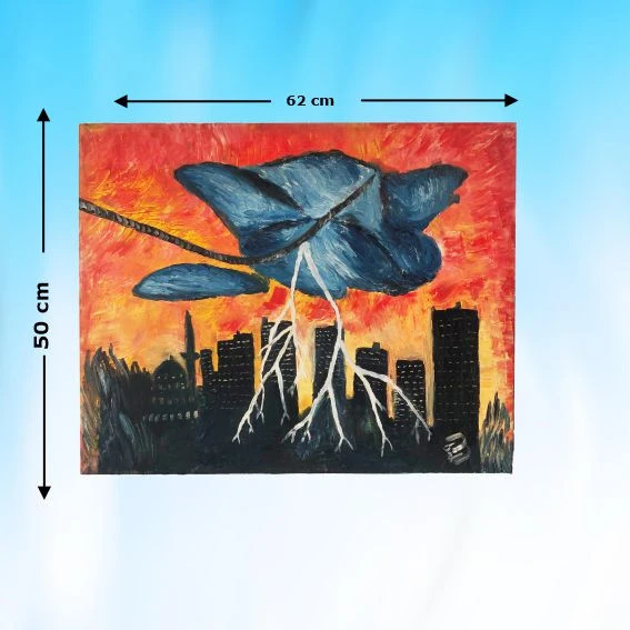 YAĞLI BOYA (EL YAPIMI ) TABLO 61X50 cm ürün görseli 1