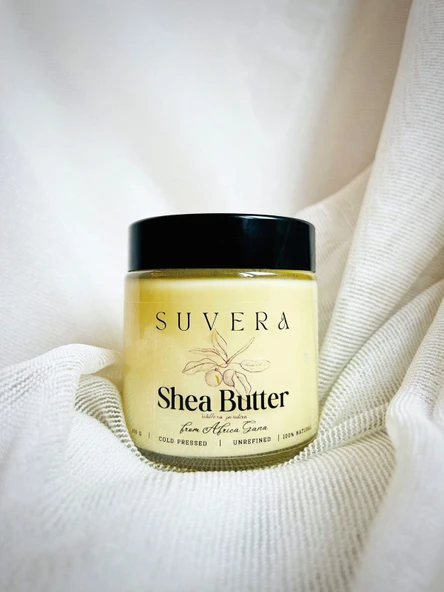 %100 Doğal Shea Yağı (SHEA BUTTER) – Cilt, Saç, Dudak Ve Topuk Bakımı – Suvera 100gr ürün görseli 1