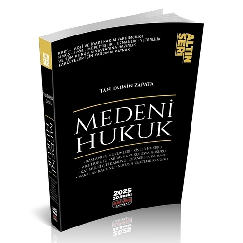 Medeni Hukuk Konu Anlatımı Altın Seri Savaş Yayınları Ocak 2025 ürün görseli 1