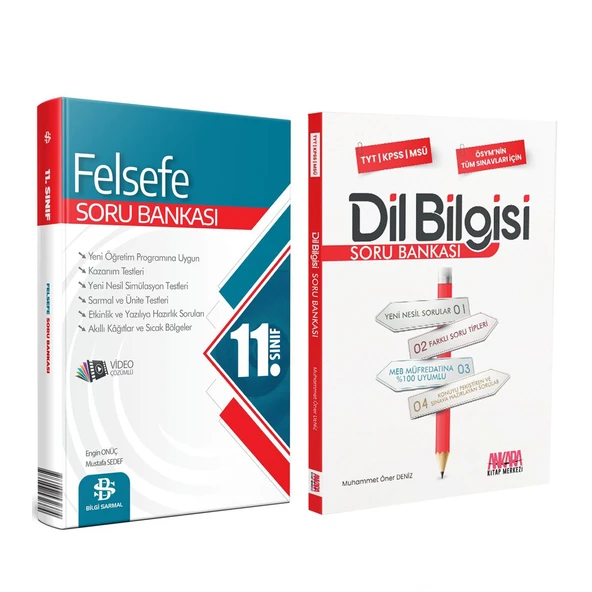 Bilgi Sarmal 11.Sınıf Felsefe ve AKM Dil Bilgisi Soru Bankası Seti 2 Kitap ürün görseli 1