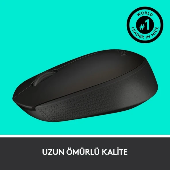 Logitech M171 USB Alıcılı Kablosuz Kompakt Mouse - Siyah - Resim 3