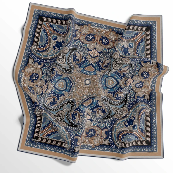 Etnik Desenli Soft Pamuk Eşarp - 04478 - Resim 4