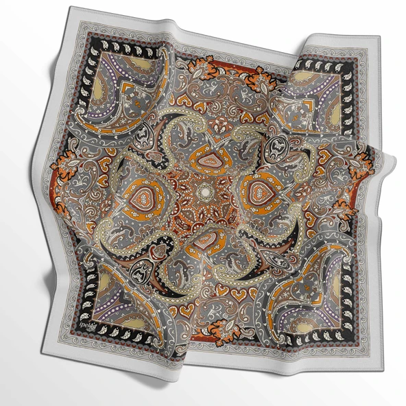 Etnik Desenli Soft Pamuk Eşarp - 04478 - Resim 2