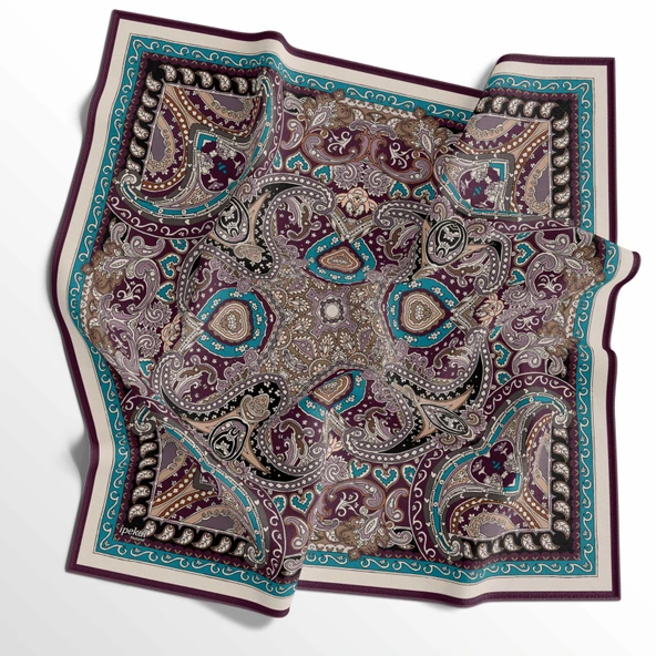 Etnik Desenli Soft Pamuk Eşarp - 04478 - Resim 5