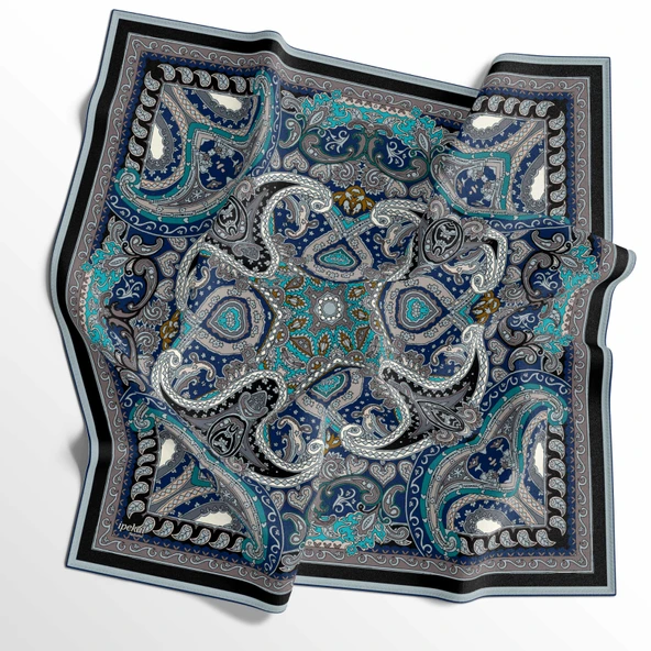 Etnik Desenli Soft Pamuk Eşarp - 04479 - Resim 5