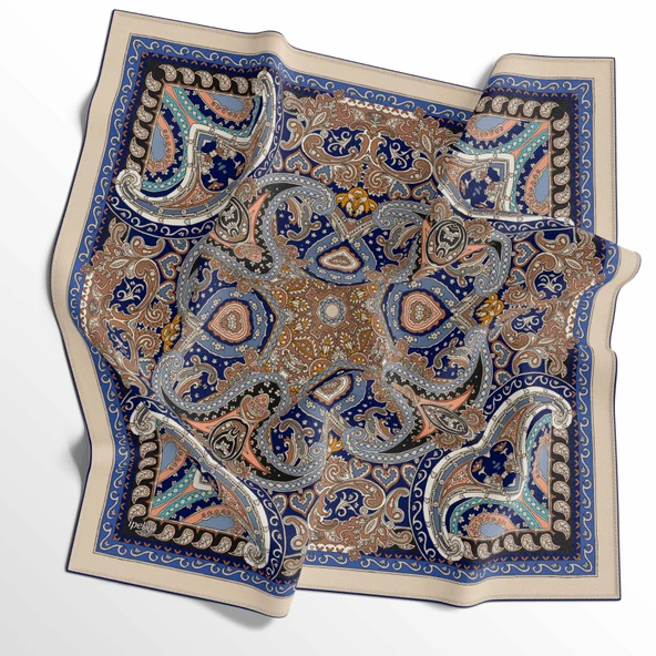 Etnik Desenli Soft Pamuk Eşarp - 04479 - Resim 6