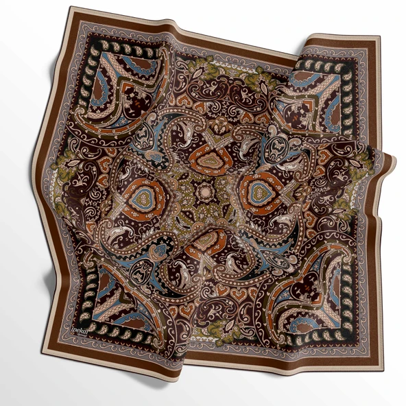 Etnik Desenli Soft Pamuk Eşarp - 04478 - Resim 3