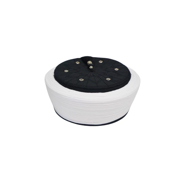 SARIKHANE İmam Sarığı-Siyah Takke-Düz Sarım-Kapsüllü-7 metre ürün görseli 1