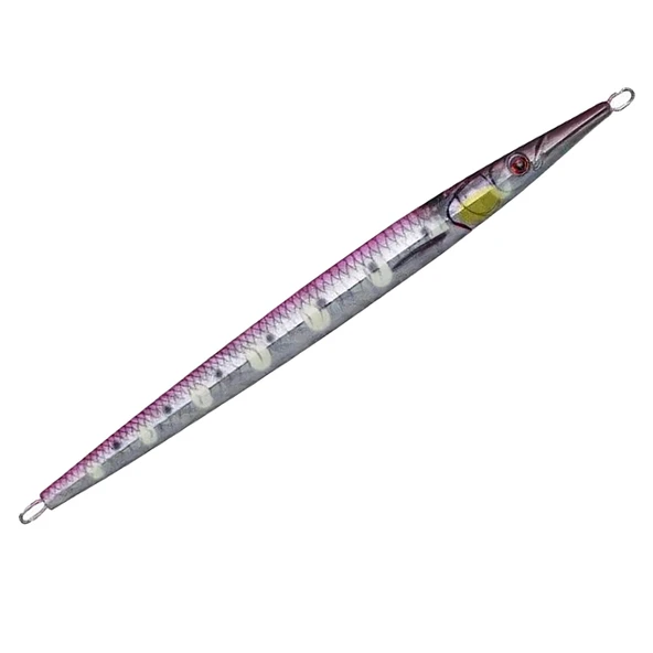 Savage gear 3D Needle Jig 150 gr 23 cm Metal Jig Yem  Pink Flash Glow Dots ürün görseli 1