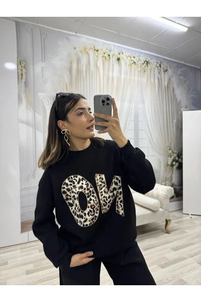 LEOPARLI SWEATSHİRT ürün görseli 1