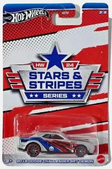 Hot Wheels Stars & Stripes : 2018 Dodge Challenger SRT Demon ürün görseli 1