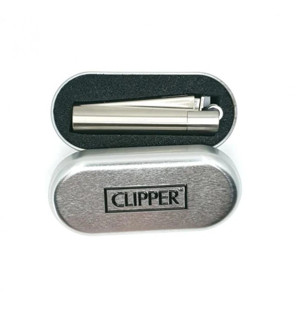Clipper Metal Taşlı Gümüş Çakmak - Resim 2