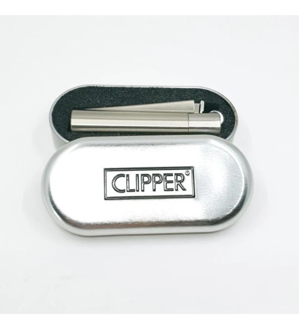 Clipper Metal Taşlı Gümüş Çakmak - Resim 3