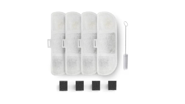 Xenon Smart Kedi Su Pınarı Filtresi (X8651 Uyumlu)  4'lü Set, Fırça ve Süngerli Yedek Parça (X8781) ürün görseli 1