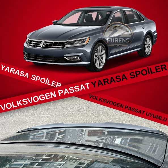Volkswagen Passat B8  8.5 Bagaj Üstü Black Piano Yarasa Spoiler ürün görseli 1
