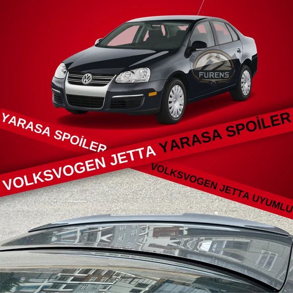 Volkswagen Jetta Mk5 Bagaj Üstü Yarasa Spoiler Çıtası ürün görseli 1
