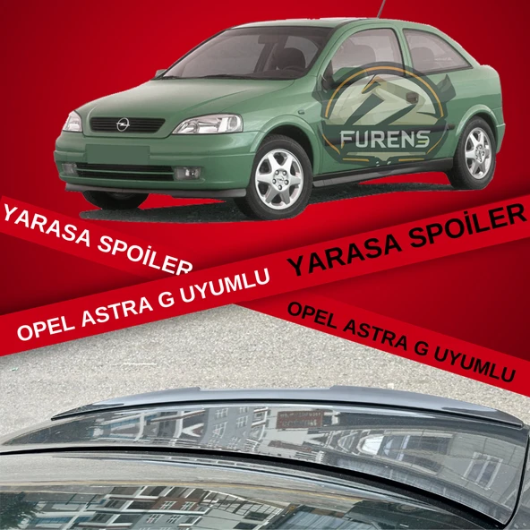 Opel Astra G Bagaj Üstü Yarasa Spoiler Bagaj Çıtası Piano Black ürün görseli 1
