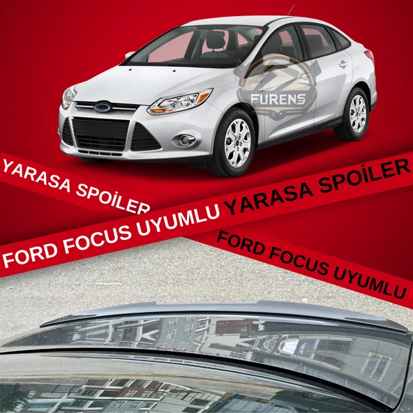 Ford Focus (2012-2018) 3, 3.5, 4 Sedan Kasa Bagaj Üstü Yarasa Spoiler ürün görseli 1