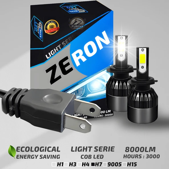 ZERON Light Series H7 Led Xenon Şimşek Etkili Led Xenon Led Ampul ürün görseli 1