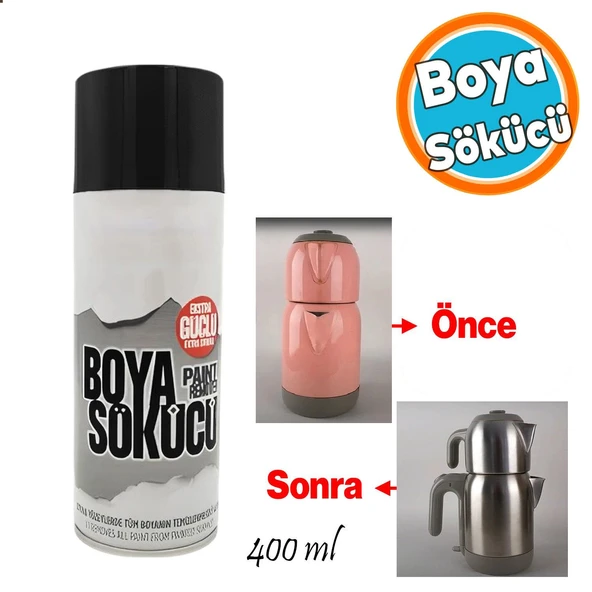 Güçlü Boya Cila Sökücü Temizleyici Kaldırıcı Sprey 400 ml Tahta Metal Cam Seramik Beton Yüzey ürün görseli 1