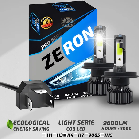 ZERON Pro Series H4 Led Xenon Şimşek Etkili Led Xenon Led Ampul ürün görseli 1
