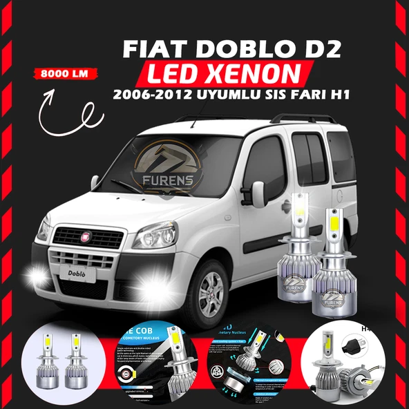 Fiat Doblo D2 2006-2012 Sis Farı Uyumlu Şimşek Etkili Led Xenon Performance Series H1 ürün görseli 1