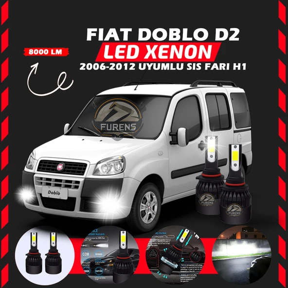 Fiat Doblo D2 2006-2012 Sis Farı Uyumlu Şimşek Etkili Led Xenon Light Series H1 ürün görseli 1