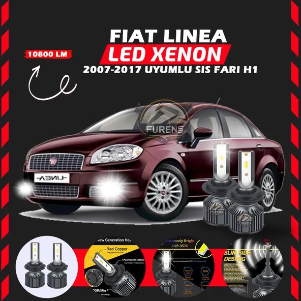 Fiat Linea 2007-2017 Sis Farı Uyumlu Şimşek Etkili Led Xenon Premium Series H1 ürün görseli 1